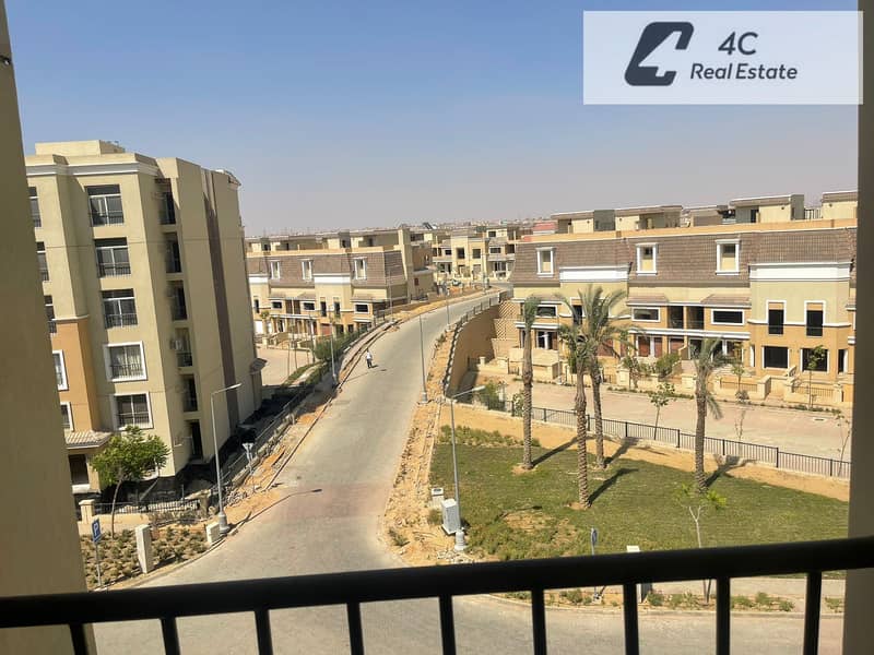 Ground floor apartment for sale in Taj City with an area of 155m and a garden of 105m, fully finished and ready for delivery at the best cash price. - Vista 2