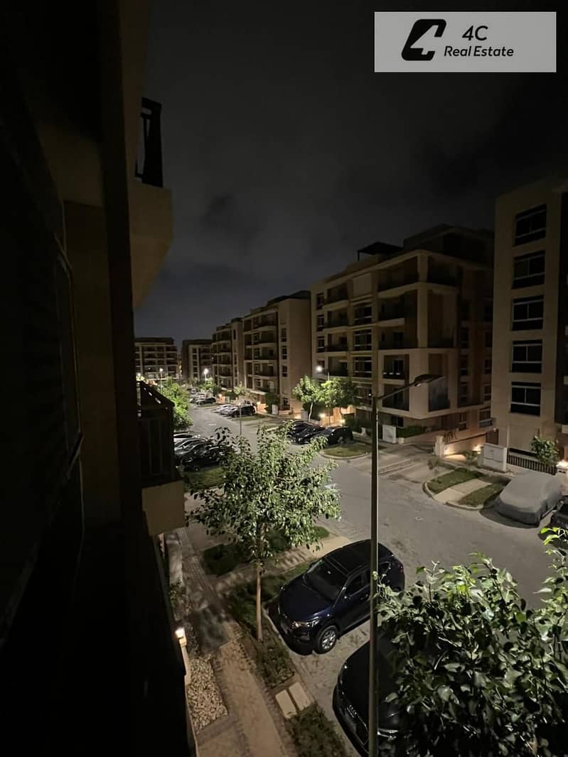 Ground floor apartment for sale in Taj City with an area of 155m and a garden of 105m, fully finished and ready for delivery at the best cash price. - Vista 5