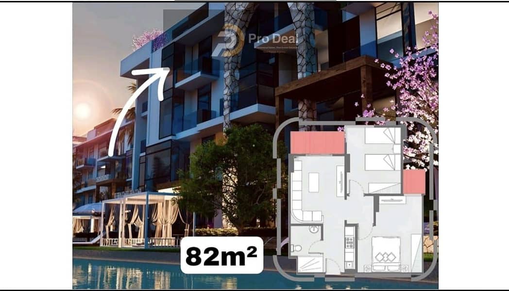 Chalet 82m for sale in front of Marina 1 with lagoon view - View 5