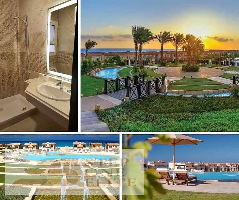 3-bedroom chalet for sale with a monthly installment of 25,000, first row to the lagoon in the most distinguished location in Ain Sokhna - Widok 2