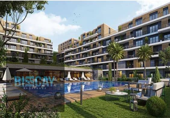 Apartment for sale in the heart of New Cairo, Fifth Settlement, with a lagoon view. 10% down payment, 35% discount, and installments over 10 years - Meer