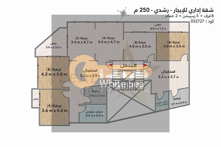 Administrative headquarters with 6 rooms for rent in Rashidi on the direct tram line - Aanzicht 2