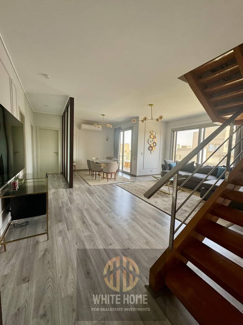 Penthouse fully furnished, for rent in village gate compound . “ palm hills “. new cairo . In front auc . Near to point 90 mall and all facilities . - Ansicht 3