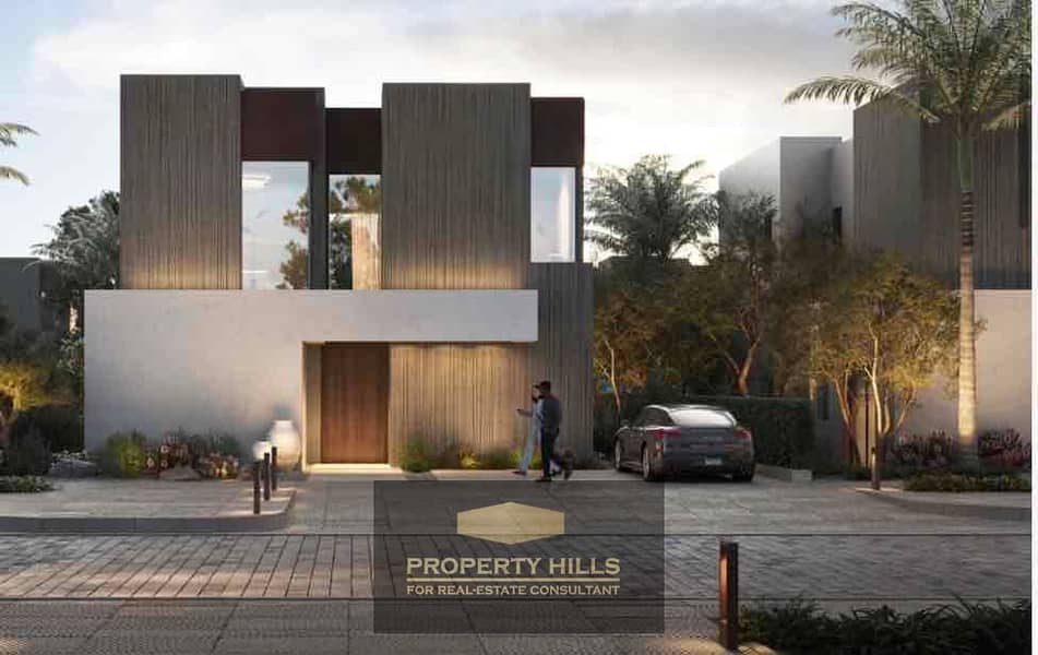 Residential villa with garden and swimming pool in New Sheikh Zayed by Ora - Altro