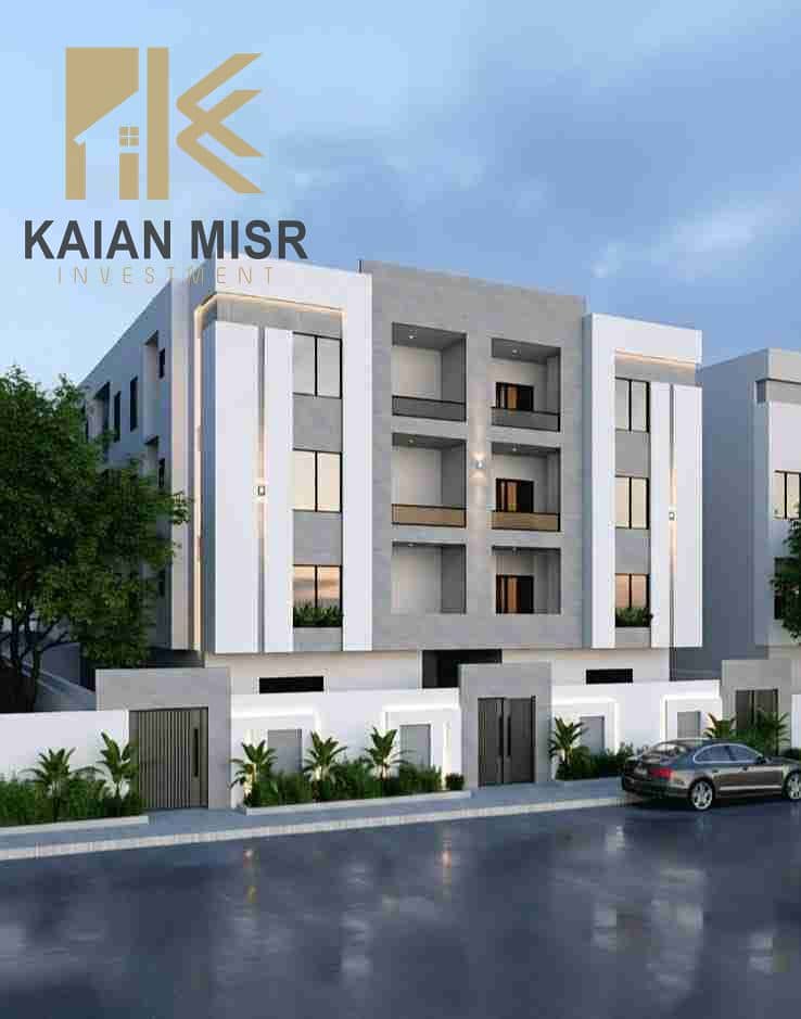 An elevated land plot of 190 m + 20 m garden with a front view of a garden in Al-Shorouk City next to Saudi and the French University - Vista 2