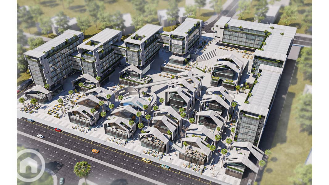 Invest now in a fully finished administrative office of 50 sqm in a distinguished location directly on Gamal Abdel Nasser Axis, designed by Raef Fahmy, with the strongest payment system beginning from only 260,000. - Aanzicht 2