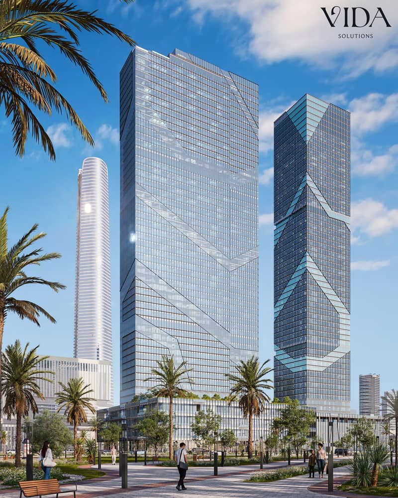 56m finished office with iconic tower view for sale at Taj Tower2 5% down payment and installments up to 15 years – pohled 2