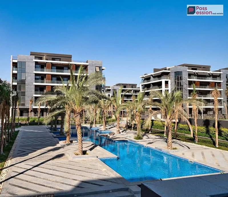 Immediate delivery apartment for sale, 164 sqm, in La Vista Patio Oro compound, featuring an open view overlooking the pools, prime location New Cairo - Ansicht 2