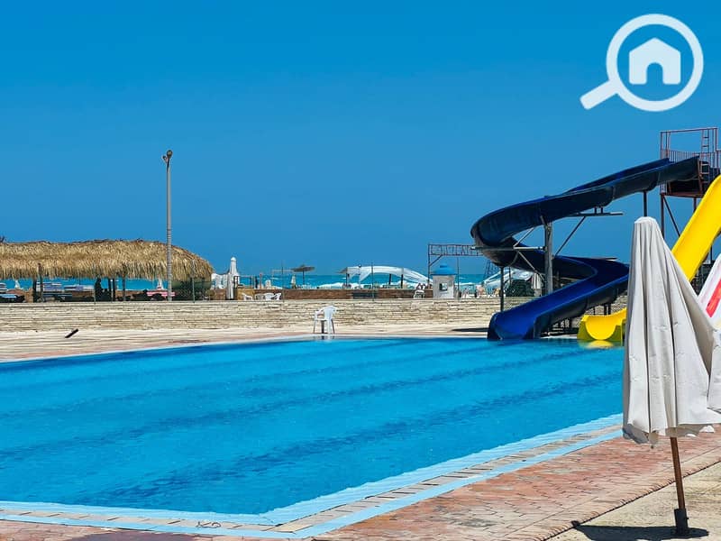 Chalet for rent in the North Coast in Al-Fayrouz Tourist Village | Private garden | Close to the sea and the pool - Mehr