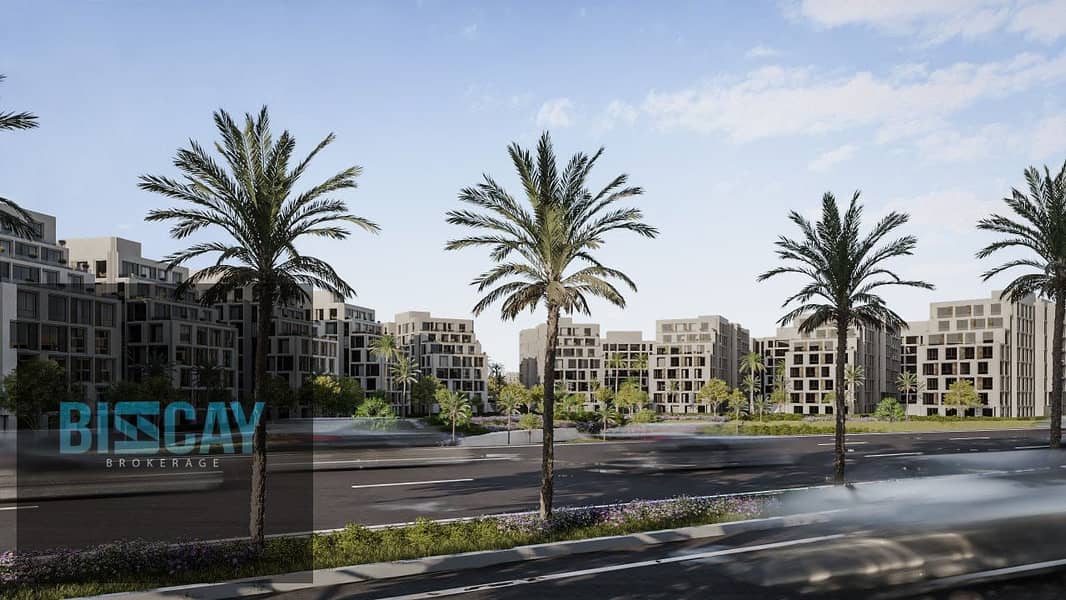 Apartment for sale in The Novelist, Mokattam, 133 sq m | 3 bedrooms | 4th floor | Open view of Mokattam neighborhoods | Only 10% down payment and the - Meer