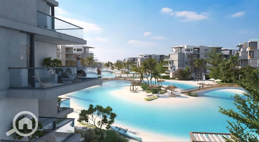 Direct lagoon View Chalet For Sale In SHAMASI prime location North Coast Sidi Abdel Rahman next to Marassi - Aanzicht 3