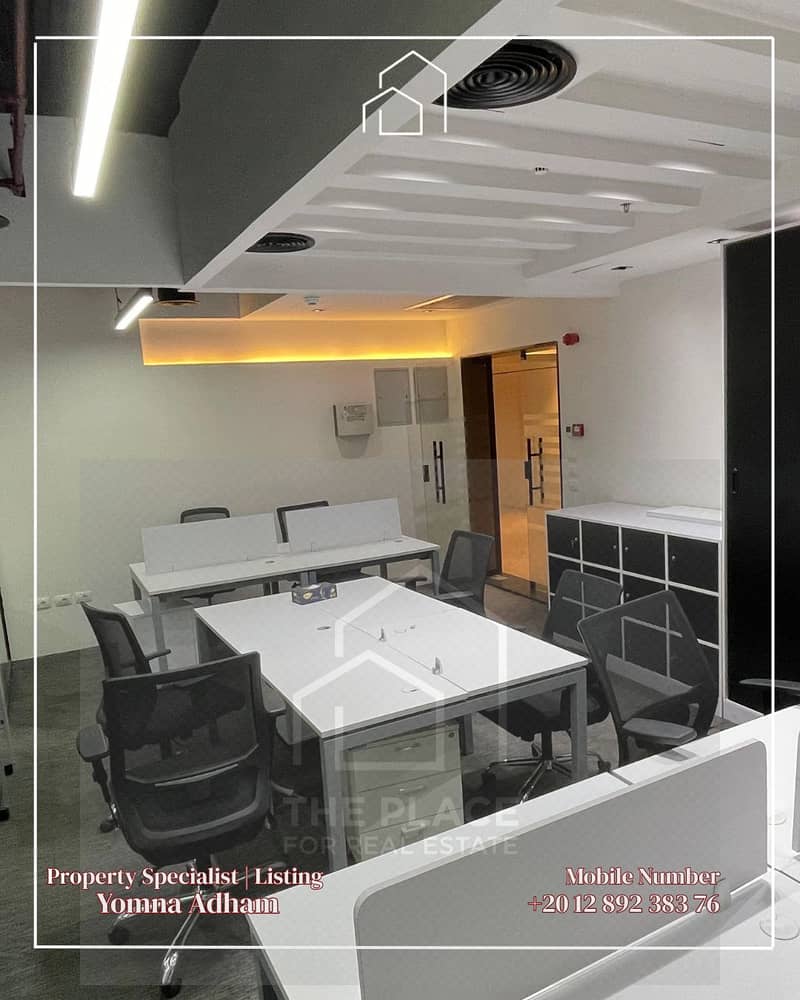 Furnished Office For Sale | Park Street | 88m | Direct Mehwar View | From Owner | EGP 16M – další