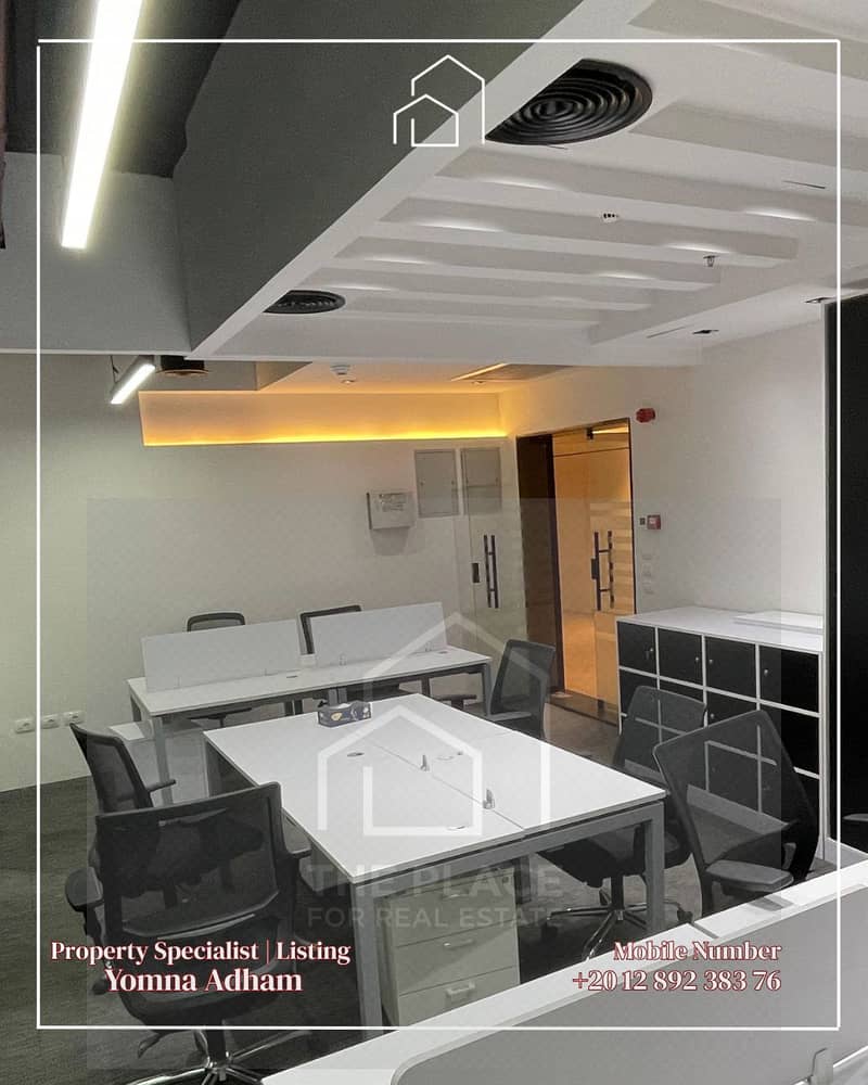 Furnished Office For Sale | Park Street | 88m | Direct Mehwar View | From Owner | EGP 16M – pohled 2