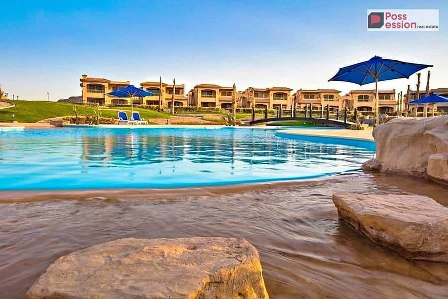 Fully Finished Immediate Delivery Chalet in La Vista Gardens One of the best views in the village overlooking the swimming pool and the sea - Mehr