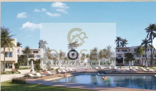 Chalet for sale, finished with air conditioning and kitchen unit, in Hacienda Ras El Hekma, with installments over 10 years.