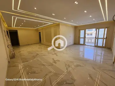 An apartment with a larger area in Al-Khamail, 190 meters, ultra super lux for sale in Al-Khamail Compound in Sheikh Zayed next to Hyper One gate.