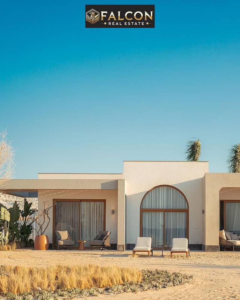 get now luxury villa for sale 4 bed full finished step from sea next to la vista ras el hikma . june . gaia . mountain view - Vista 6