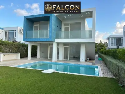 RTM Villa Sea View + First Row Lagoon ! Fully finished "25% discount + installments" for sale in north coast fouka bay minutes to marassi and amwaj