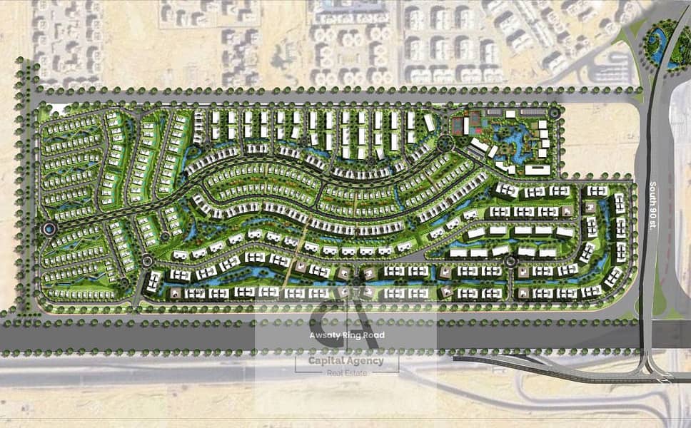 Apartment for sale in The Crest compound with il cazar New Cairo at the cash price or with only a 5% down payment and installments up to 10 years - Vista 6