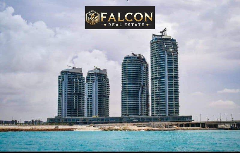 Hotel apartment - finished + ACs - sea view - monthly rental income in dollars - El Alamein Towers North Coast - Widok 4
