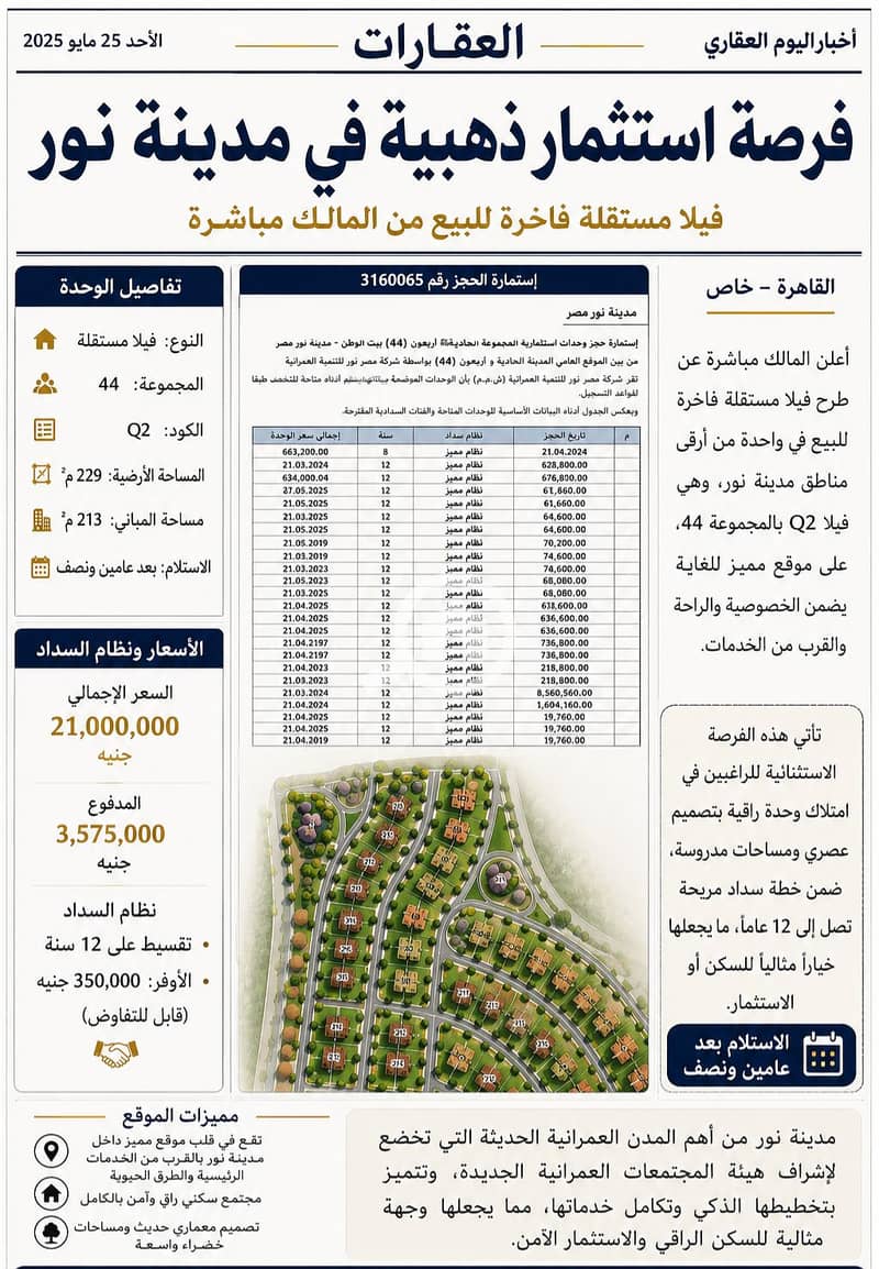 For sale in Noor City, a villa Q2 in a distinguished location - Aanzicht 2
