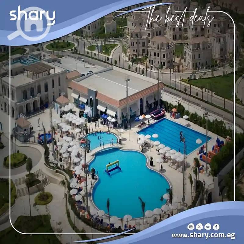 For sale, an apartment of 87 sqm on the ground floor with a 40 sqm garden in the Silia Compound, New Administrative Capital, Talaat Moustafa, with facilities for 9 years, featuring two bedrooms. - Widok 3