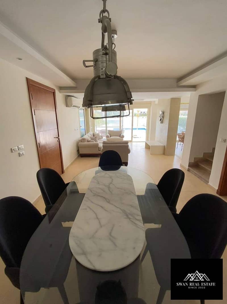 Ultra-Luxury 5-Bedroom Fully Air-Conditioned Villa for Rent in Marina 5, Island 1 - Prime First Row Directly on the Lake with Private Swimming Pool, 4 - Widok 6