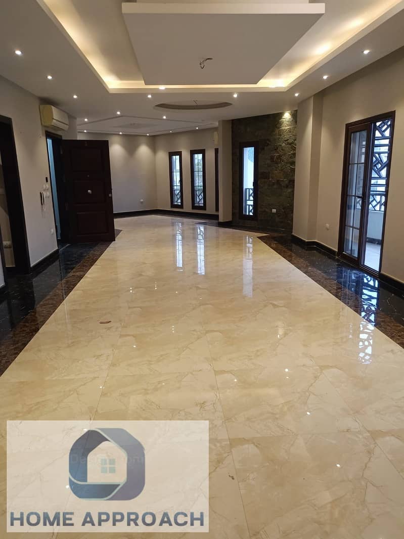 Luxury 285sqm Apartment for Rent in West Golf New Cairo | 3 Bedrooms, Master Suite, Elevator, ACs, Equipped Kitchen, 2nd Occupancy, Prime Location - Widok 3