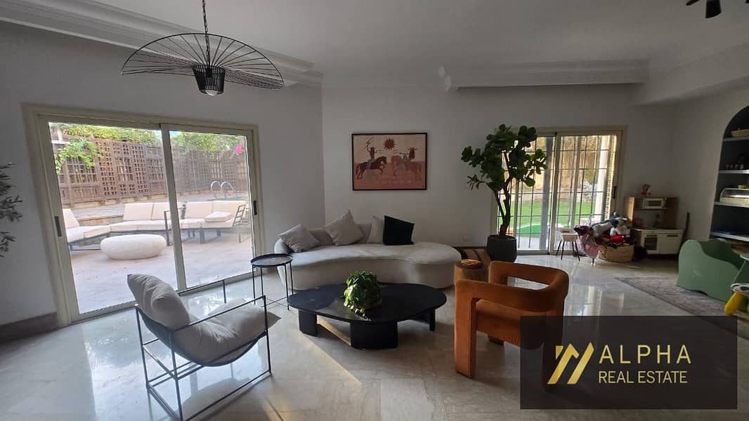 Twin villa for rent in Katameya Residence New Cairo Fifth Settlement near AUC Golden Square fully furnished private pool luxury living - Ansicht 4
