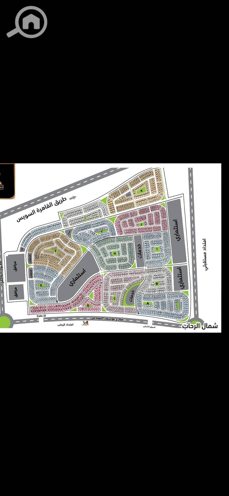 Land for sale north of Al-Rehab, Fifth Settlement, Beit Al-Watan - Widok 2