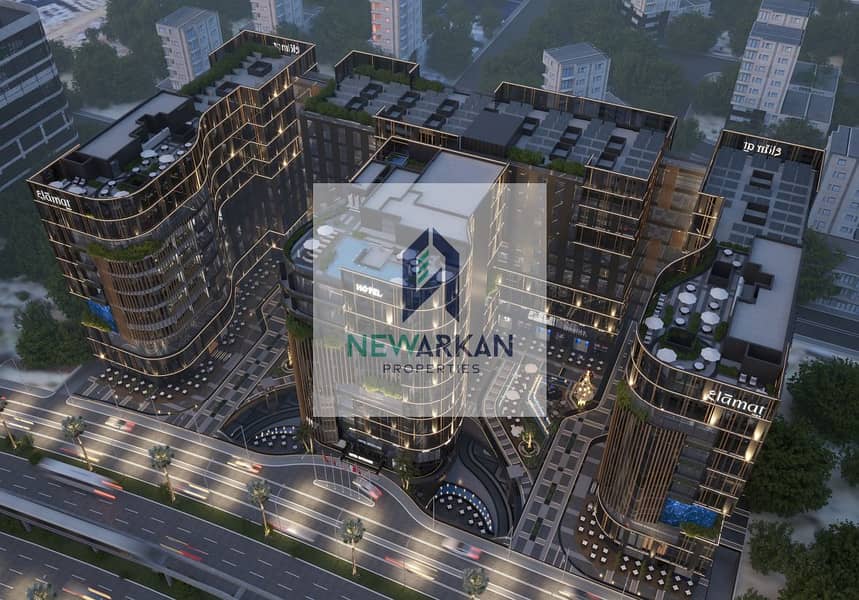 Own a 35 sq m shop on the central axis in 6th of October City, first floor. Down payment 670,000 EGP and installments over 10 years. - Mehr