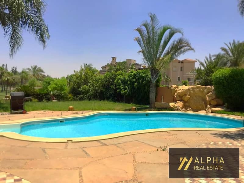 Standalone villa for rent in Arabella Compound New Cairo 1100 sqm land 900 sqm built up 7 bedrooms elevator basement garden driver room maid room luxu - Ansicht 3