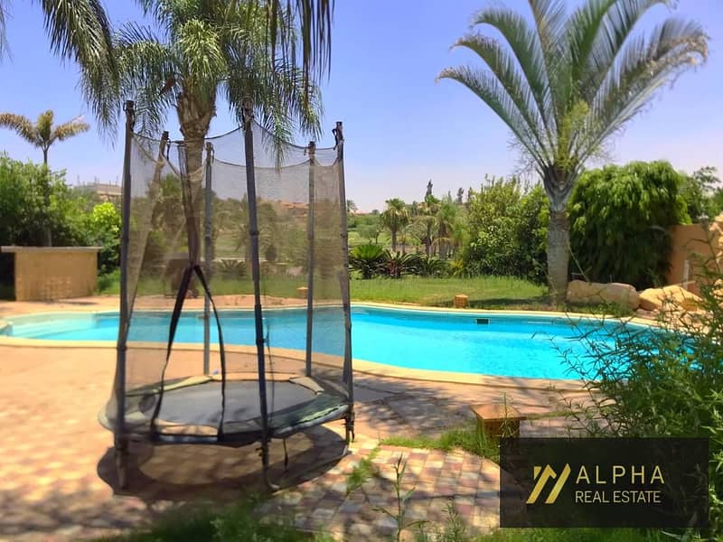 Standalone villa for rent in Arabella Compound New Cairo 1100 sqm land 900 sqm built up 7 bedrooms elevator basement garden driver room maid room luxu - Ansicht 4