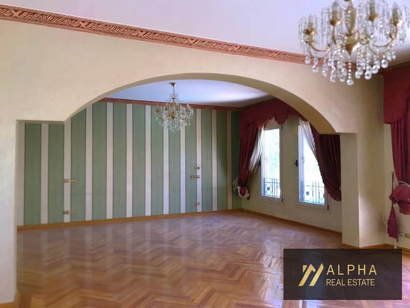 Standalone villa for rent in Arabella Compound New Cairo 1100 sqm land 900 sqm built up 7 bedrooms elevator basement garden driver room maid room luxu - Ansicht 5