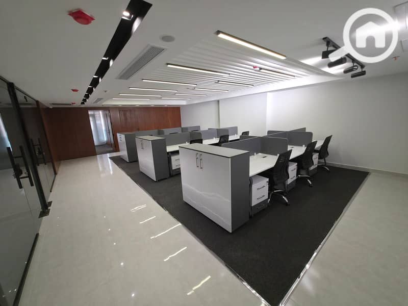 Furnished office space of 500m in Banorama, air-conditioned for rent in the strongest location in Bavaria Town, Maadi Circular. - Bild 5