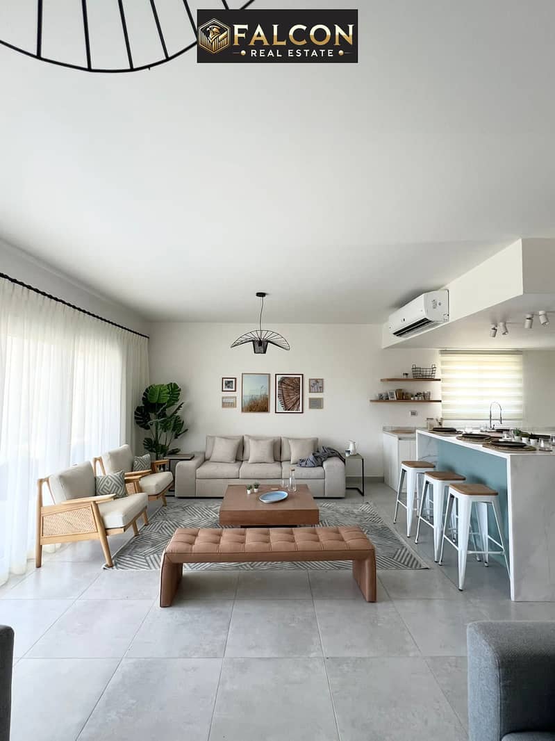 Double View Chalet with full finishing + ACs for sale next to Waterway mins to Marina El Alamein and Hacienda Bay North coast - Widok 2