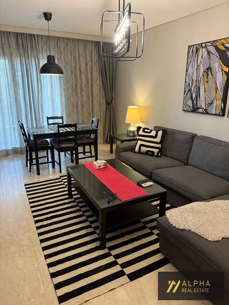 Ground floor apartment with garden for rent in 90 Avenue New Cairo 165 sqm plus 120 sqm garden 3 bedrooms 2 bathrooms fully furnished luxury compound - Ansicht 3