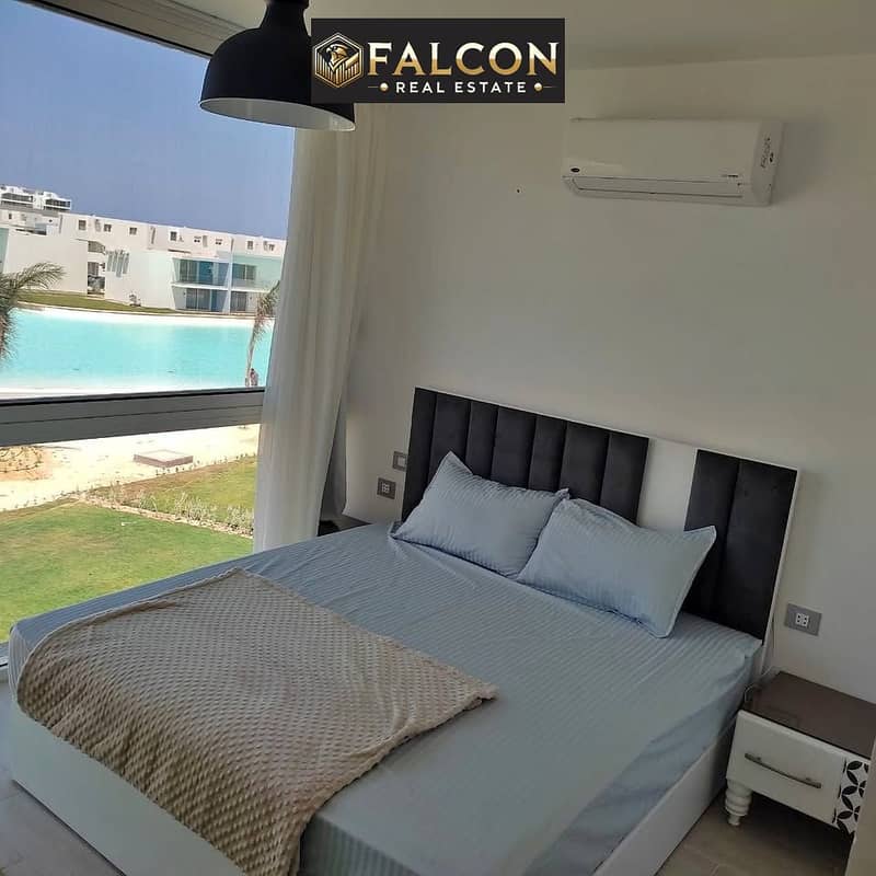 Chalet 110m,3 rooms for sale in Salt Village, by Tatweer Misr, in the heart of Ras El Hekma, North Coast, with a view on the Lagoon, directly next - Widok 4