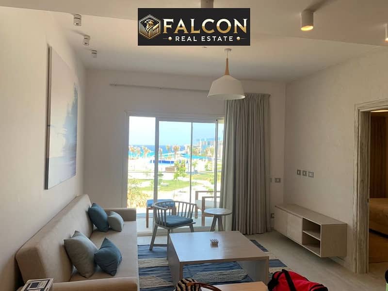 Chalet 110m,3 rooms for sale in Salt Village, by Tatweer Misr, in the heart of Ras El Hekma, North Coast, with a view on the Lagoon, directly next - Widok 6