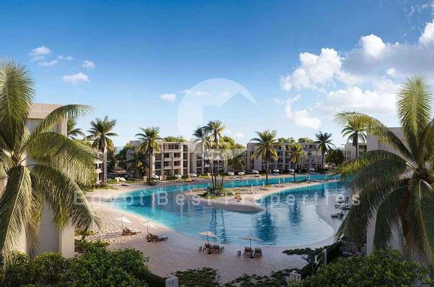 Townhouse Corner for sale in Ras El Hikma North Coast Fully Finished - Sea View + Lagoon - Mehr