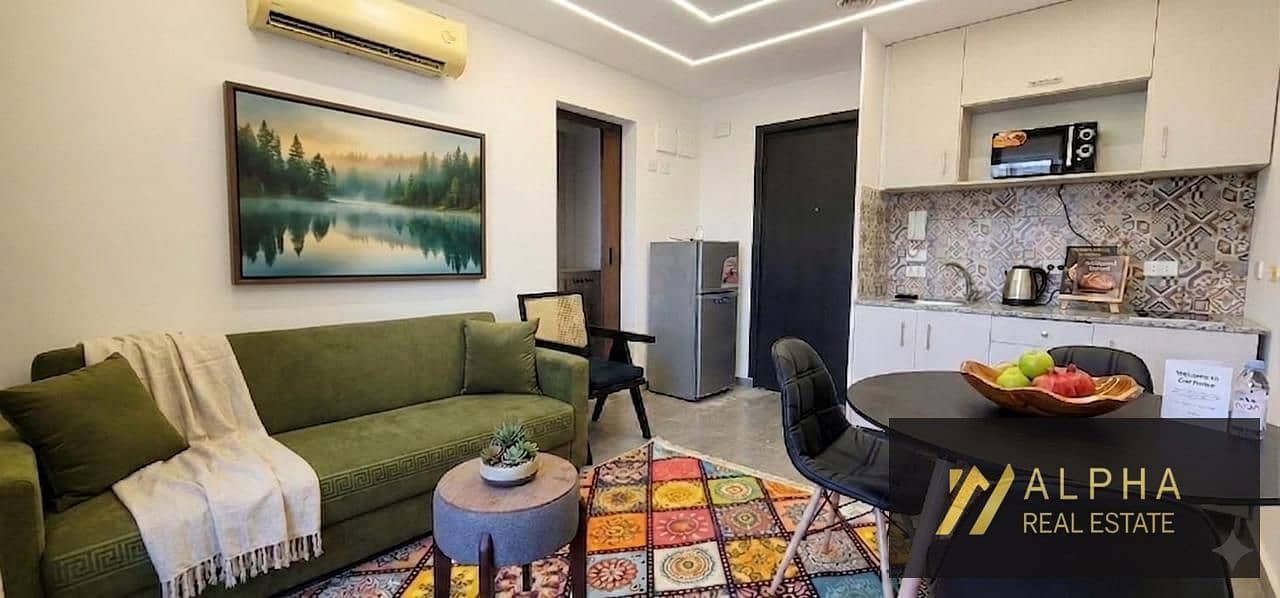 Hotel Apartment for Rent in Lake Park – Taj City | Ground Floor with Garden & Pergola | 2 Bedrooms | First Use | Open Kitchen - Widok 4
