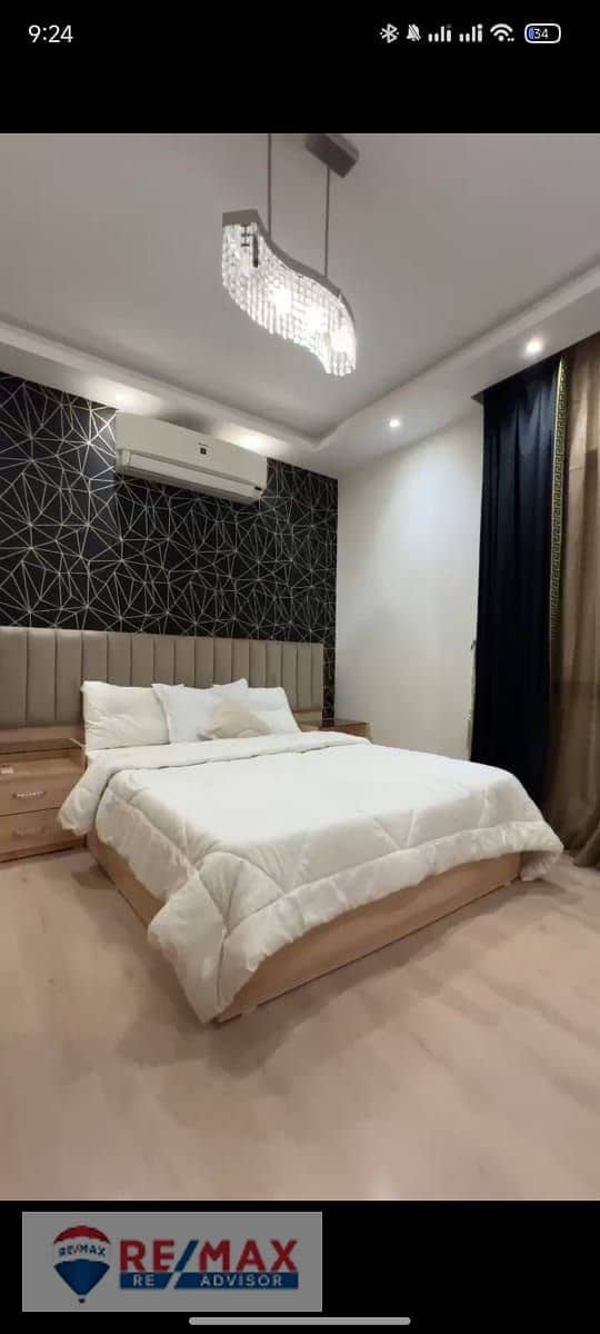 Furnished apartment for rent, modern furnishings, top-floor location with garden in Beverly Hills Westown Compound - Sheikh Zayed - Mehr