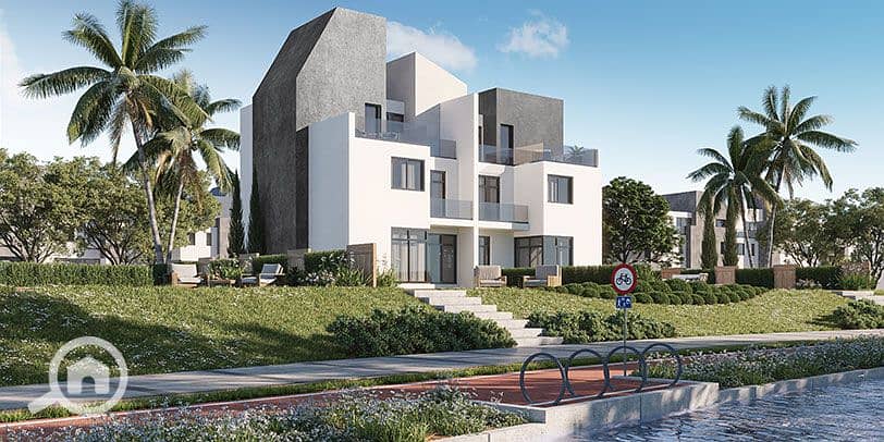 Villa with a unique view Rivers - New Cairo Development | Direct view of the lagoon | Sheikh Zayed City - Widok 3