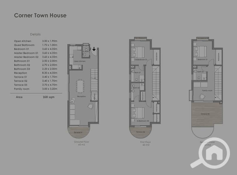 Town house for sale in East Down 545k payment 5y - Mehr