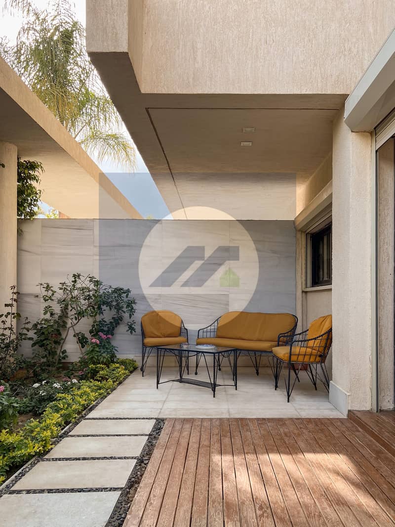 For Rent Fully Furnished Apartment with Private Garden and 2 Bedrooms in Lake View Residence, New Cairo - Widok 4