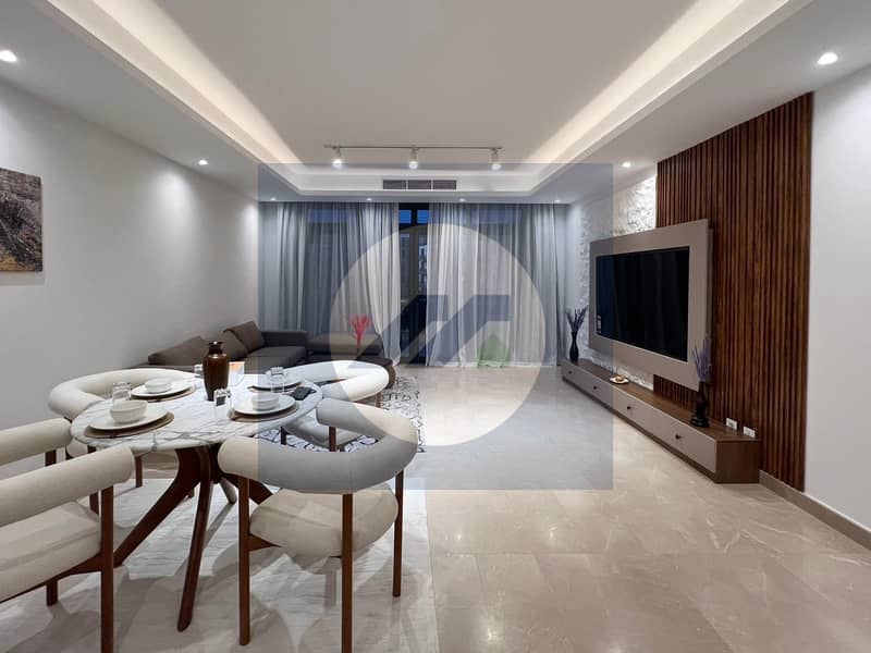 For Rent First Use Fully Furnished 2-Bedroom Apartment with Garden View in CFC Oura, New Cairo - Mehr