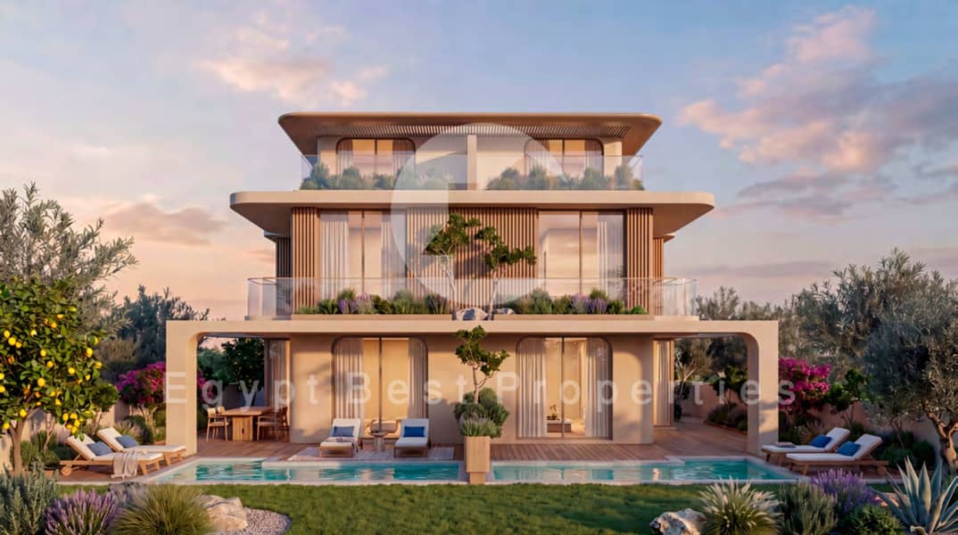 First Row 4 Master Bedroom Twin Villa, Fully Finished with ACs and Kitchen Cabinets, 1st Launch Price, 10 Year Installments - Ansicht 2