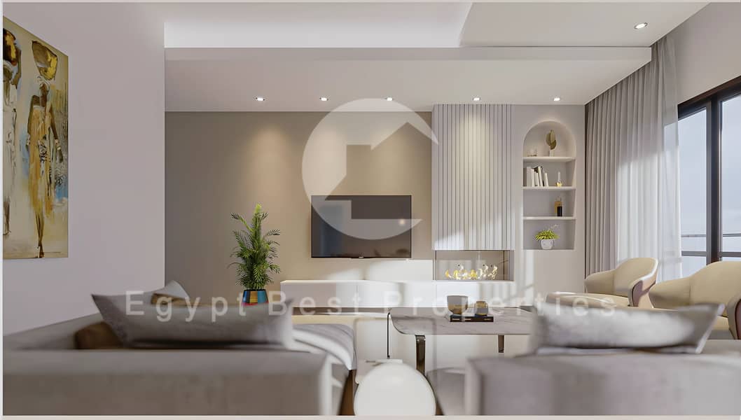Fully Finished 4-Bedroom with garden Apartment in Palm Hills New Cairo, 3% DP 10-Year Installment Plan - Widok 4