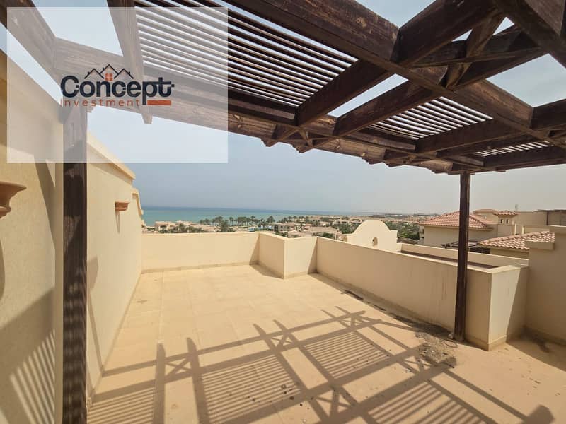 Chalet With Roof 2 Bed For Sale With Sea+Pool View In La Vista 5 - Ain Sokhna - Vaade 4