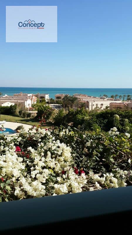 Chalet With Roof 2 Bed For Sale With Sea+Pool View In La Vista 5 - Ain Sokhna - Veel
